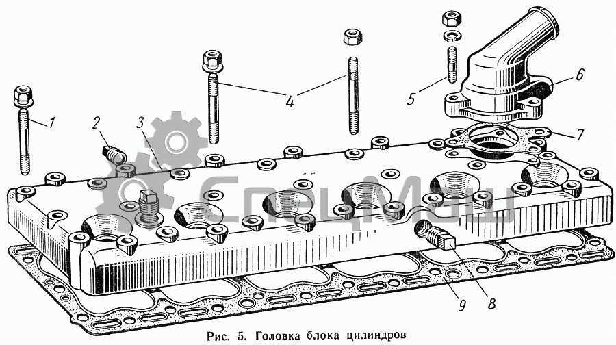Схема головки блока