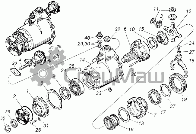 Схема среднего моста камаза. Межосевой дифференциал КАМАЗ 43118. Шестерня межосевого дифференциала КАМАЗ 65115. Межосевойдеффиринциал КАМАЗ 43118. Дифференциал среднего редуктора КАМАЗ 65115.