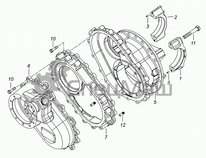 Схема среднего редуктора камаз