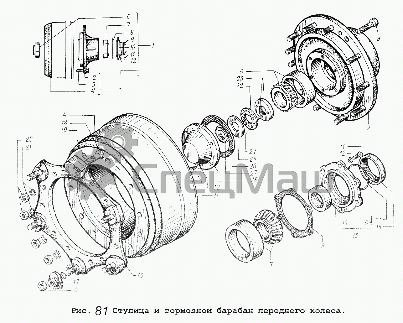 Маз 5516 схема. Барабан тормозной МАЗ 5516 задний. Задняя ступица МАЗ 5336 схема. Ступица переднего колеса МАЗ 5551. Задняя ступица МАЗ 5551.