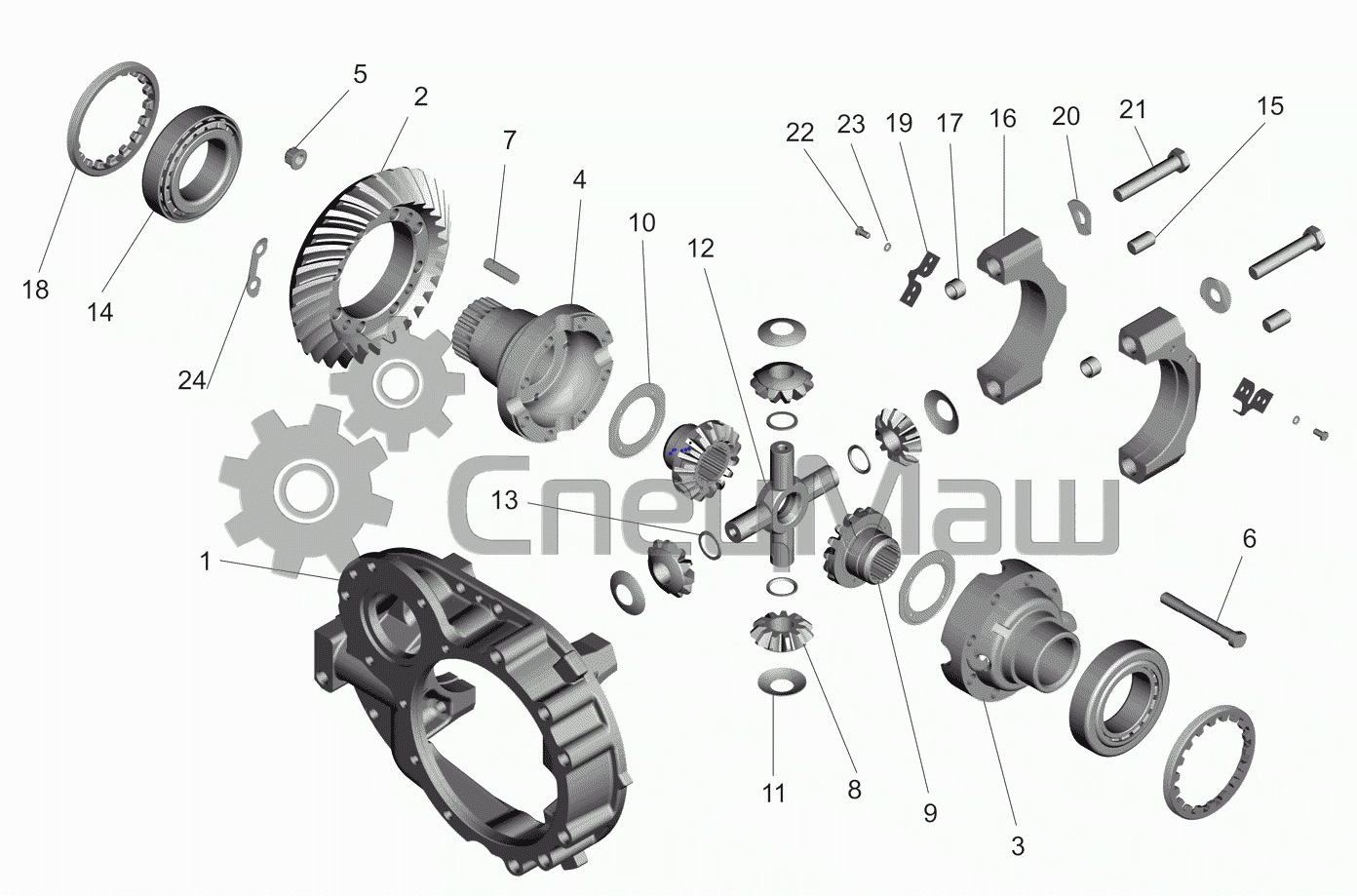 Схема редуктора маз