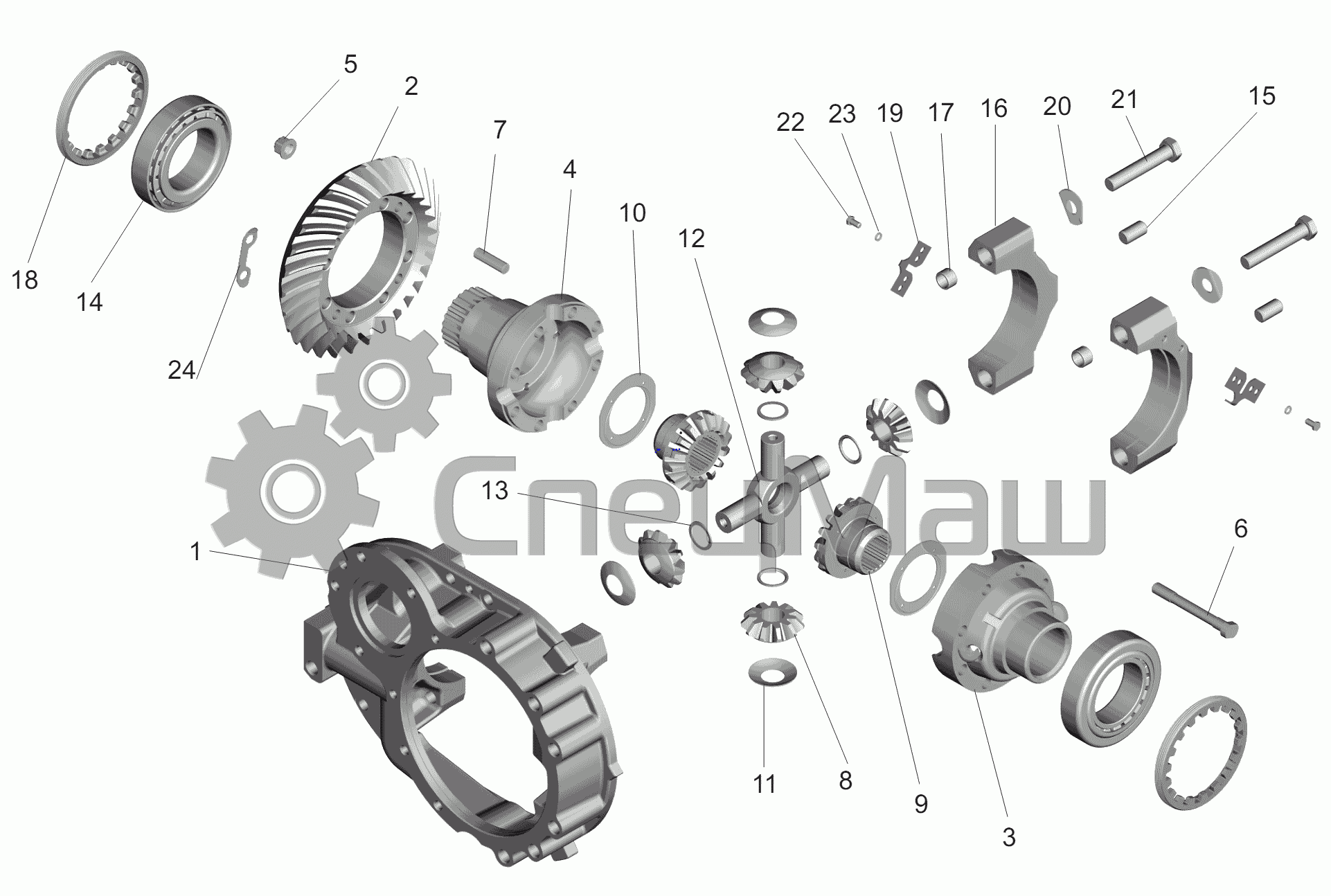 Схема редуктора маз