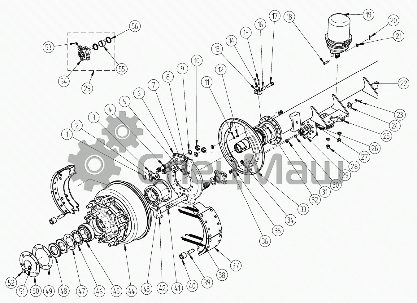 Ось полуприцепа схема. Ступица прицепа СЗАП 8357 под узкий барабан. Ступица прицепа СЗАП 8357. Ступица прицепа СЗАП 8357 С барабаном. Ступица полуприцепа СЗАП 93271.