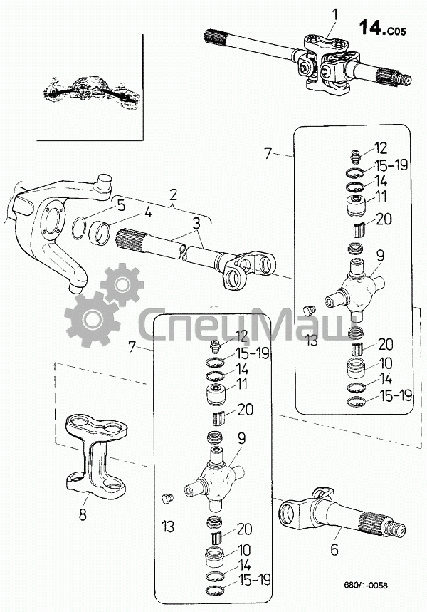 Вал карданный 815-2 EURO II схема и установка