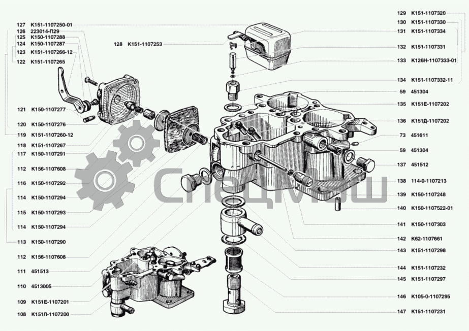 Карбюратор К151Л, К151Е УМЗ-421 схема и установка