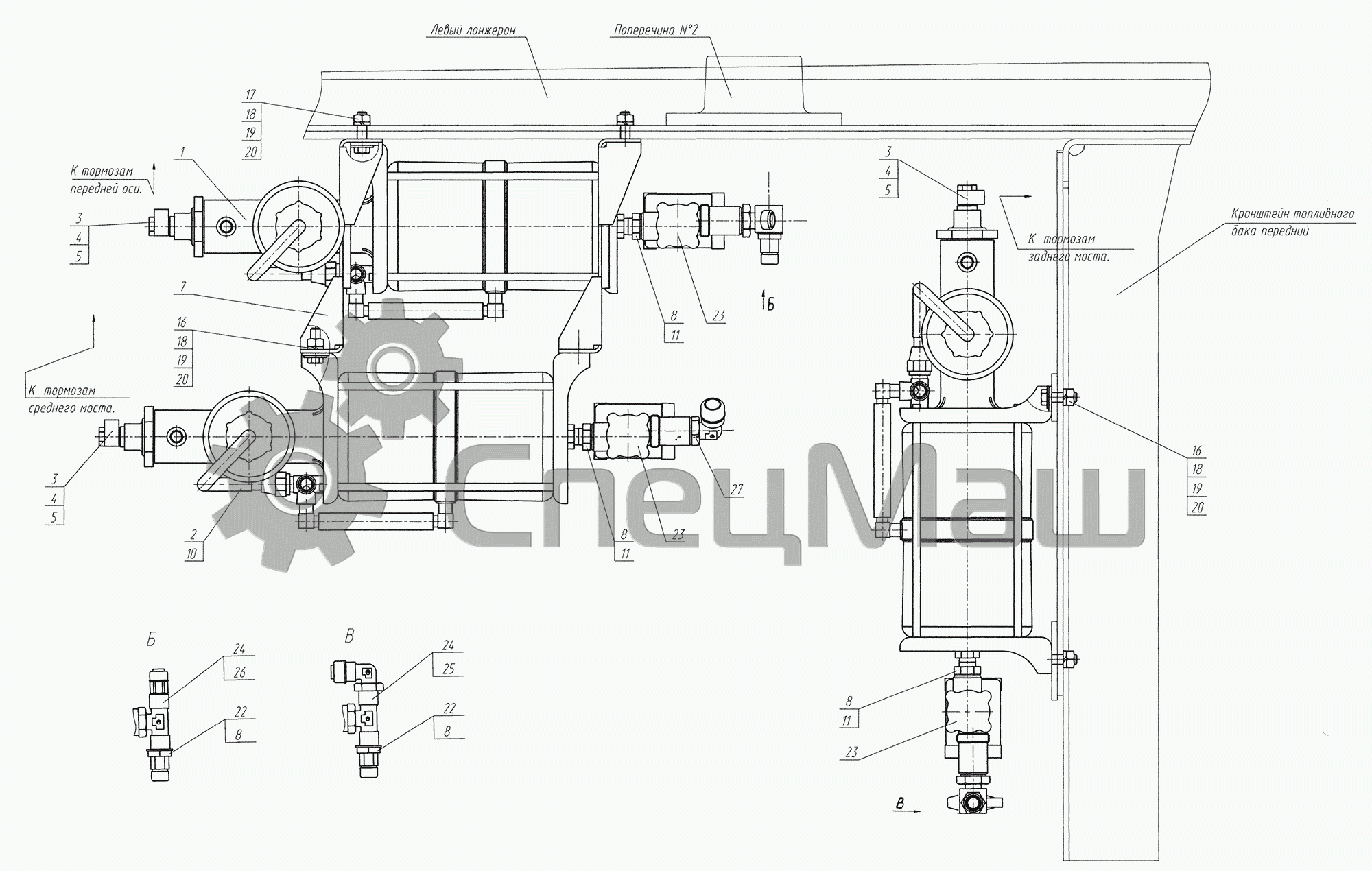 Тормозная схема урал 4320