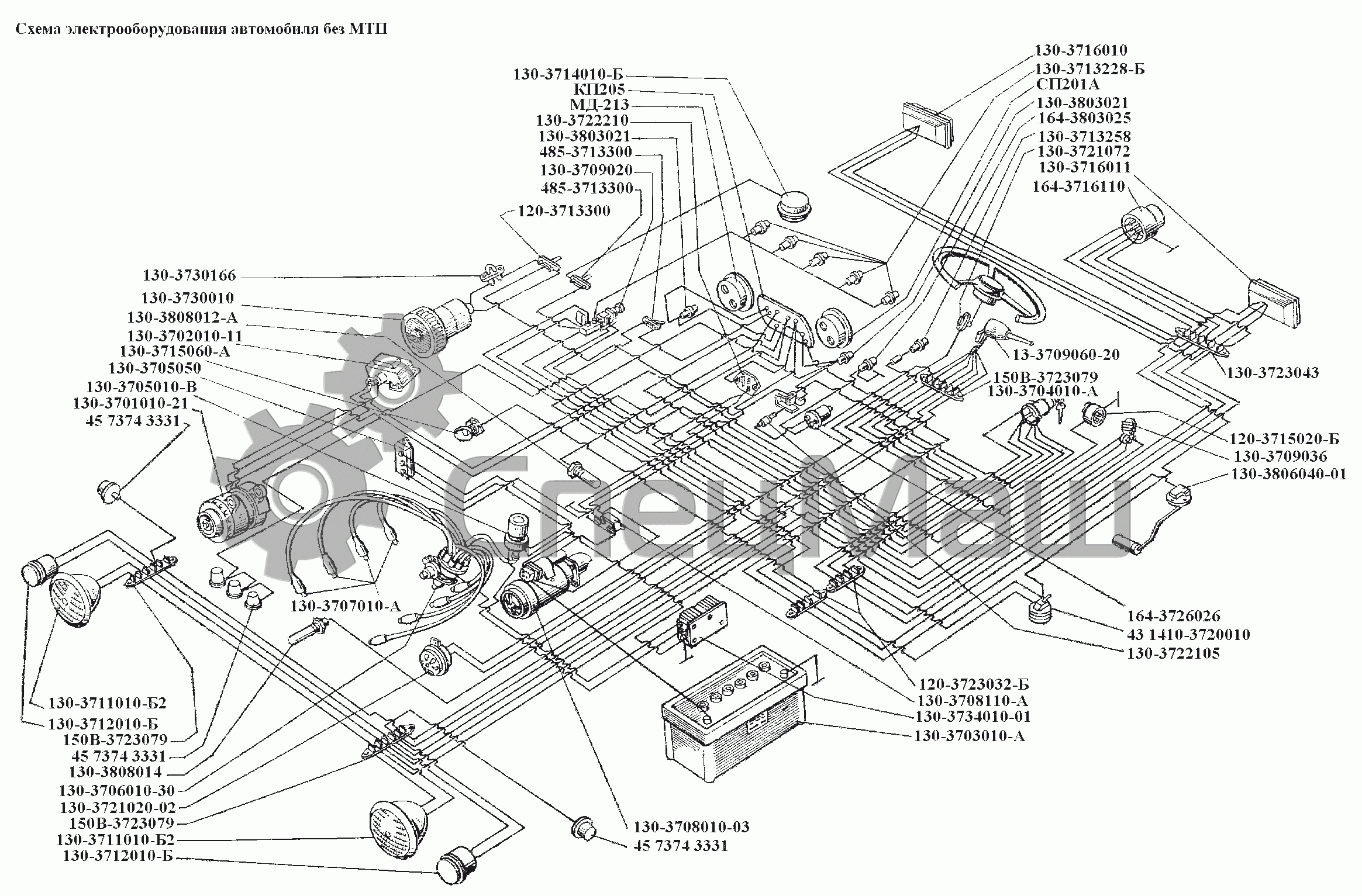 Схема электропроводки газель старого образца
