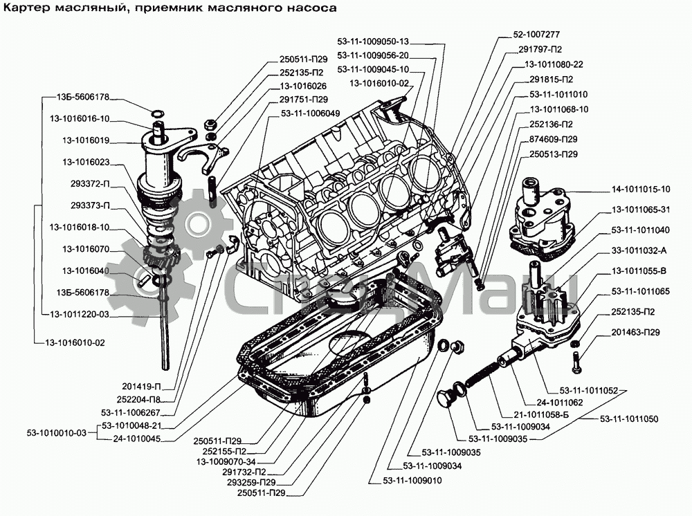 Как снять масляный насос газ 53 Насос масляный, картер масляный ЗМЗ-5234.10 схемы установки и применения запчаст